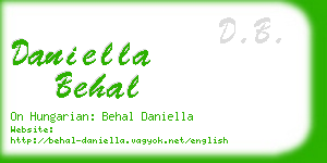 daniella behal business card